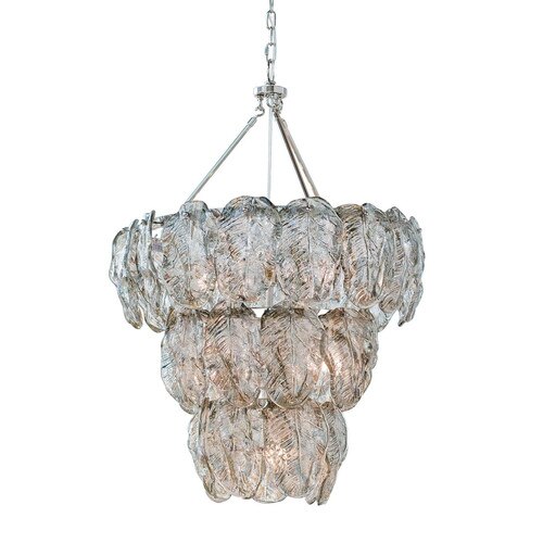 Glass Leaves Chandelier